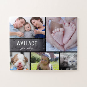 Multi Picture Collage Fotos mit Familiennamen