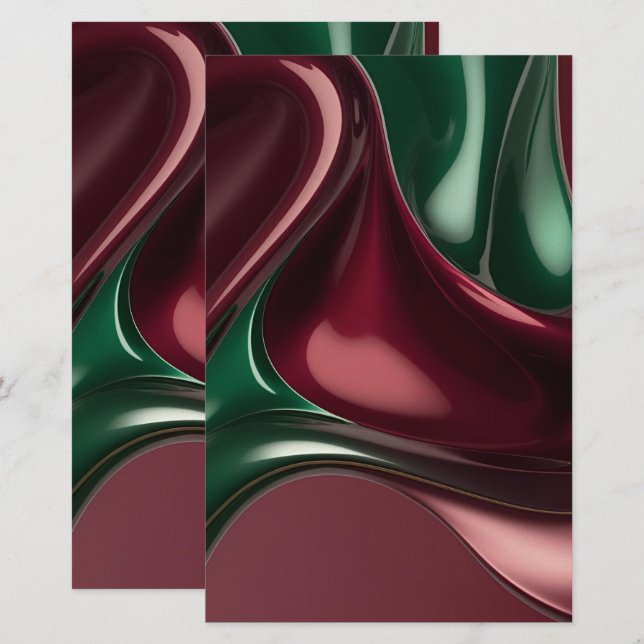 Multi purpose stationery paper in stylish graphic briefpapier (Vorne/Hinten)