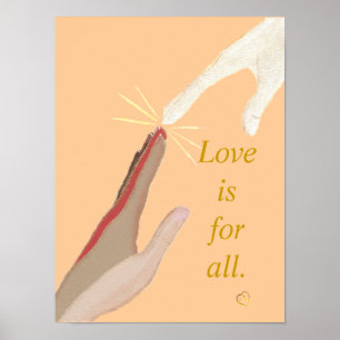 Multi Racial & Energy Hand Liebe ist für alle Plak Poster