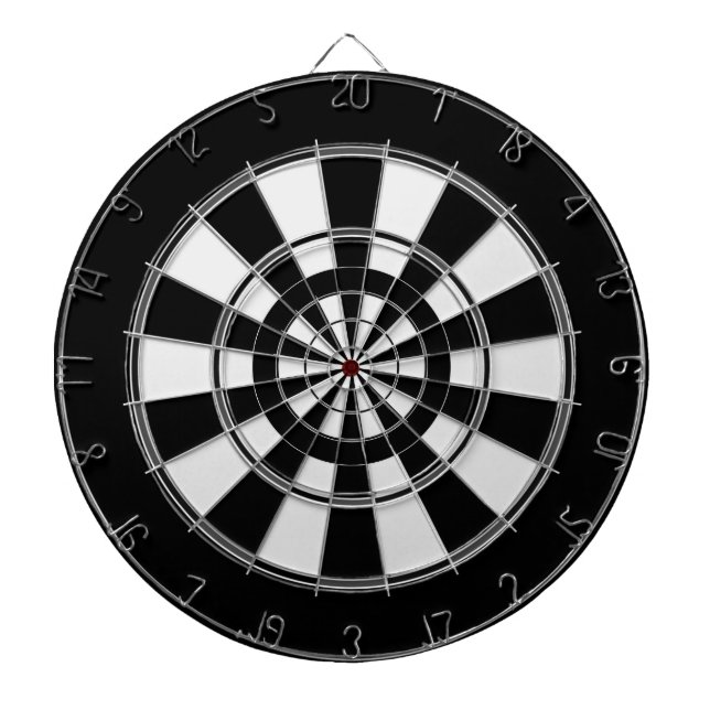 Multi Ring Black und White Dartboard Dartscheibe (vorne)