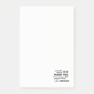 Multi Sprache danken Ihnen Post-it Klebezettel