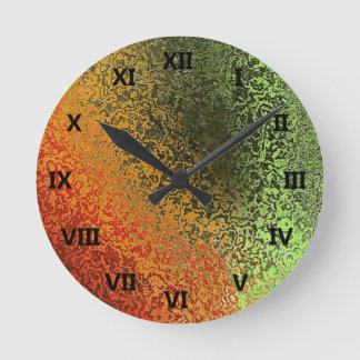 Multi Töne Grunge Runde Wanduhr
