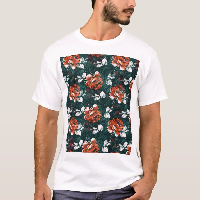 Multicfarbene Dirty Sub-Batik Textur T-Shirt (Vorderseite)