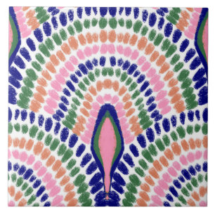 Multicfarbene Mussaikanstriche im Mittelmeer Fliese