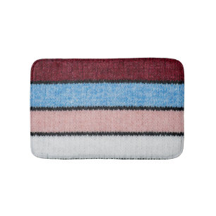 Multicfarbene Stripwolle: Stoffgewebe. Badematte