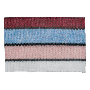 Multicfarbene Stripwolle: Stoffgewebe. Kissenbezug