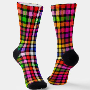Multicfarbener Flannel Twill Kariert Tartan auf sc Socken