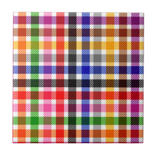 Multicfarbener Flannel Twill Kariert Tartan auf we Fliese