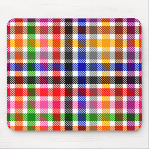 Multicfarbener Flannel Twill Kariert Tartan auf we Mousepad
