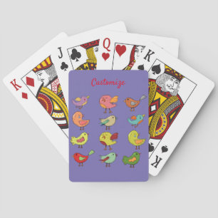 Multicfarbener Sweet Songbirds Thunder_Cove Spielkarten
