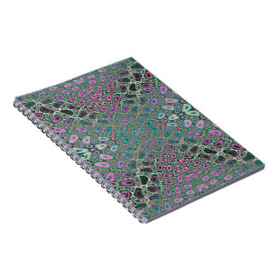 Multicfarbenes Hologramm Butterfly-Fraktal Abstrak Notizblock