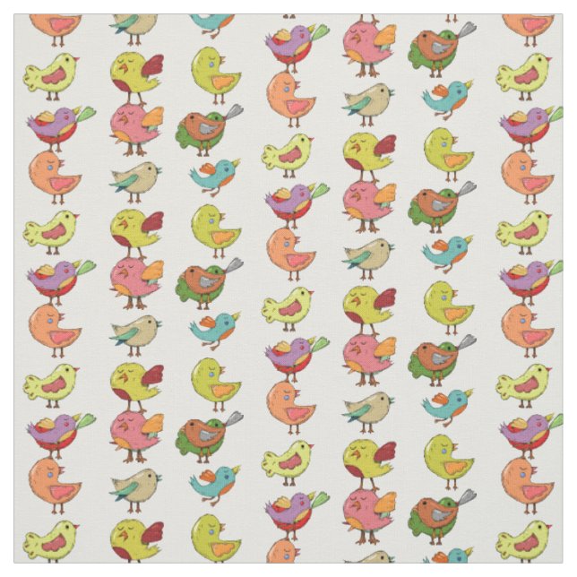 Multicologe Süßvögel Thunder_Cove Stoff (Muster)