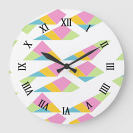 Multicolor abstrakt große wanduhr