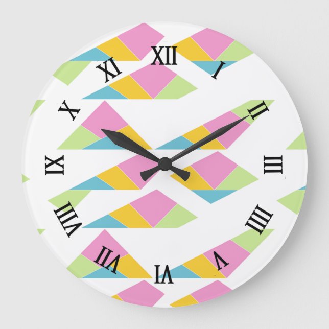 Multicolor abstrakt große wanduhr (Vorderseite)