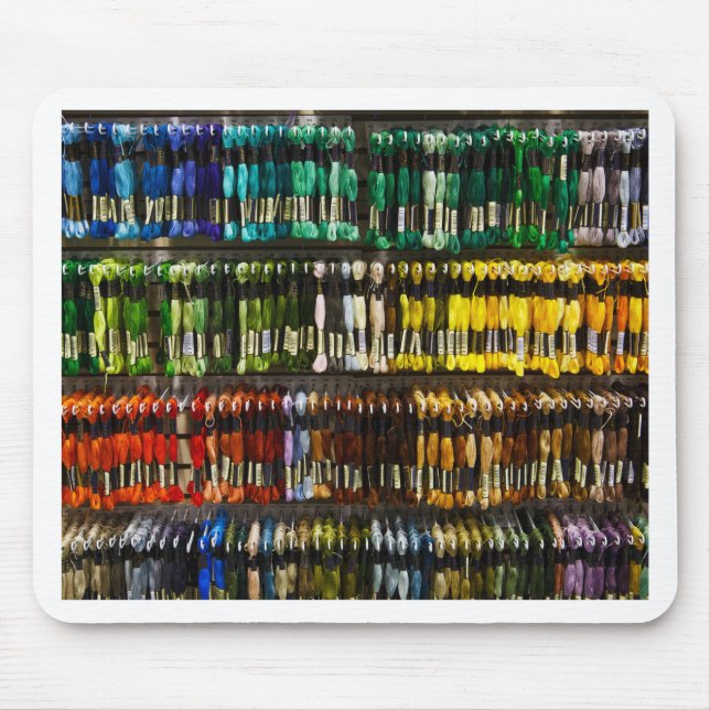 Multicolor Abstrakt Weave Mousepad (Vorne)