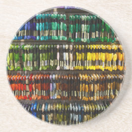 Multicolor Abstrakt Weave Sandstein Untersetzer