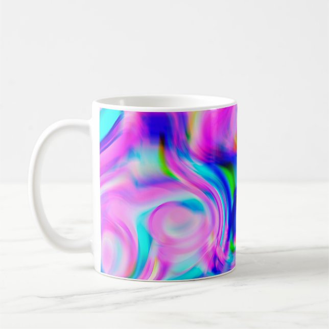 Multicolor abstrakter Hintergrund. Farbiges Muster Kaffeetasse (Links)