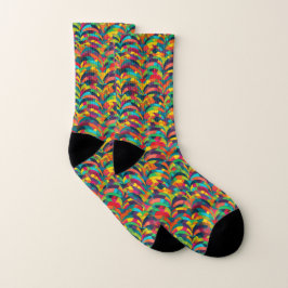 Multicolor-abstraktes Designmuster Socken