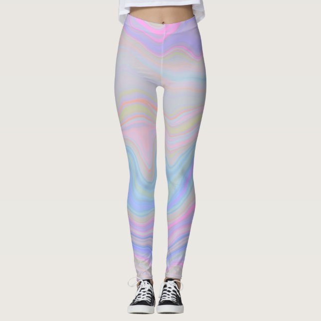 Multicolor Agate Layers Leggings (Vorderseite)