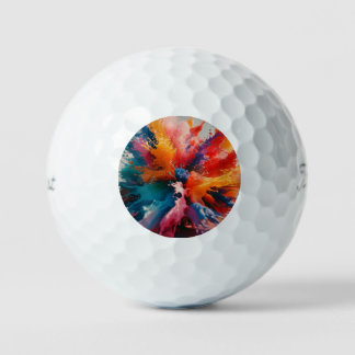 Multicolor AI abstrakte Kunstwerke Golfbälle