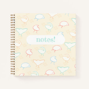 Multicolor Albern Birds Spiral Notebook Notizbuch