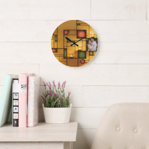 Multicolor Art Deco Design Ein Foto Uhr