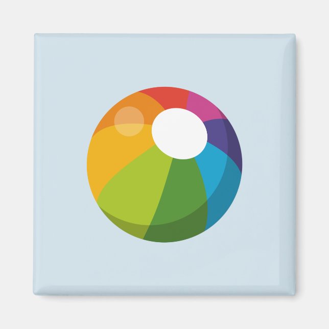 Multicolor Beach Ball Magnet (Vorne)