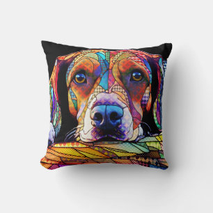 Multicolor Beagle Dog 178 Kissen