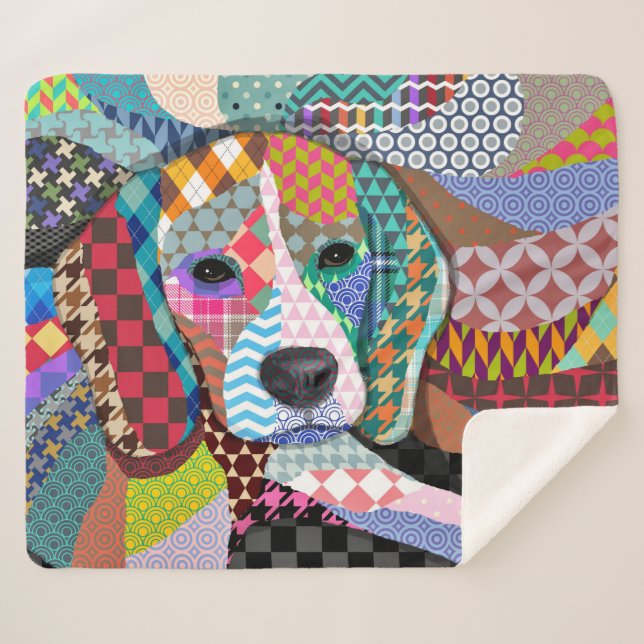 Multicolor Beagle Hund 161 Sherpadecke (Vorderseite (Horizontal))
