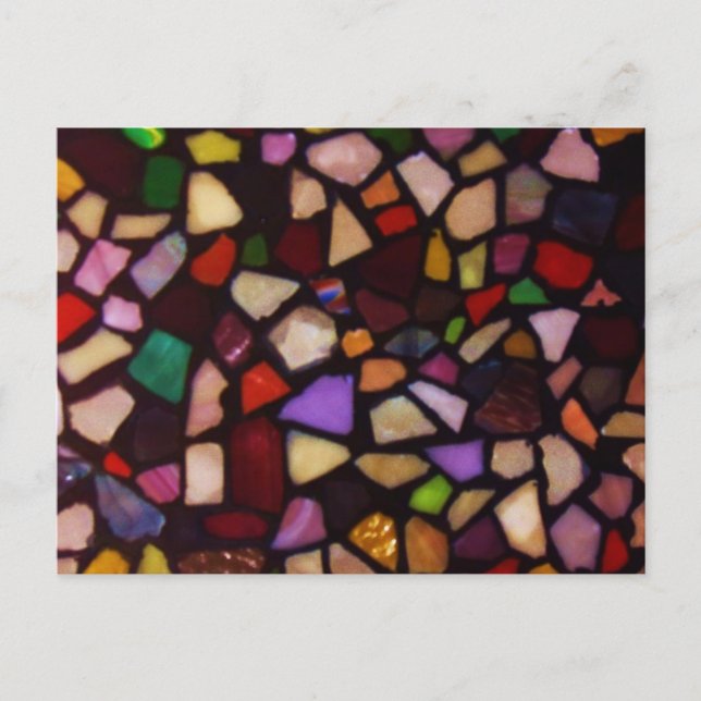 Multicolor Black Mosaic Postkarte (Vorderseite)