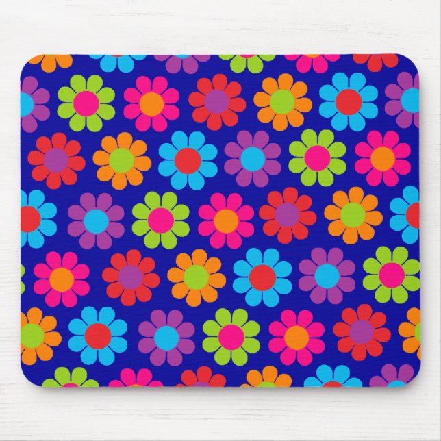 Multicolor-Blume-Power Mousepad (Vorne)