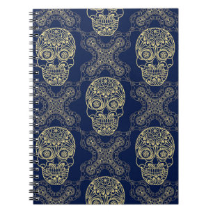 Multicolor Boho Schädelmuster Notizblock