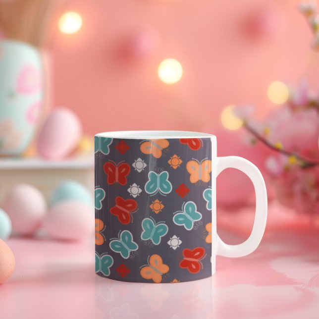 Multicolor Butterfly Kaffeetasse (cups and mugs)