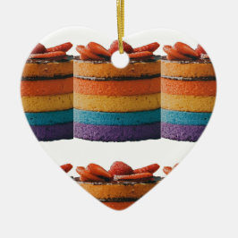 Multicolor Cake Design Keramik Ornament