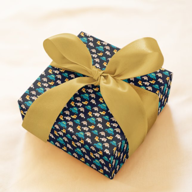 Multicolor Cars Cartoon Geschenkpapier (toy car birthday packing gift wrap,gift wrapping paper,return gift wrap paper,paper gift)