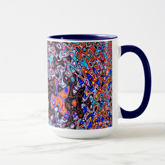 Multicolor Chaos Abstrakte Tasse (Rechts)