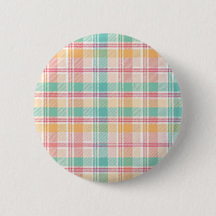 Multicolor Checkered Kariert Button