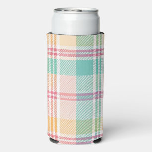 Multicolor Checkered Kariert Selters Dosenkühler