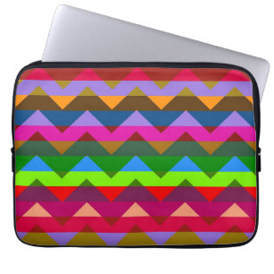 Multicolor Chevron Zickzack-Streifenmuster 6 Laptopschutzhülle