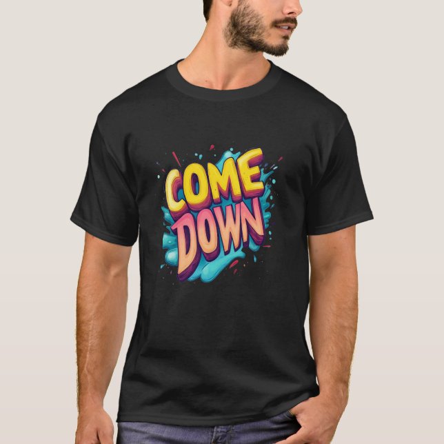 Multicolor Come Down Emblem T-Shirt (Vorderseite)