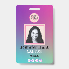 Multicolor Custom Foto stilvoll schlicht minimalis Ausweis
