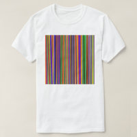Multicolor-Design auf weißem T-Shirt