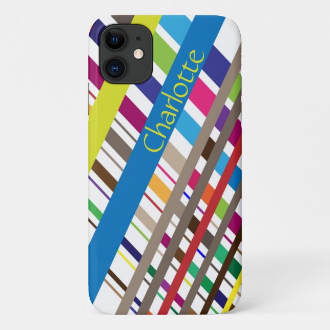 Multicolor Diagonal Lines iPhone / coque ipad (Dos)