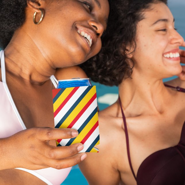 Multicolor Diagonale Streifen Dosenkühler (can cooler)