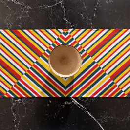 Multicolor Diagonale Streifen Großer Tischläufer