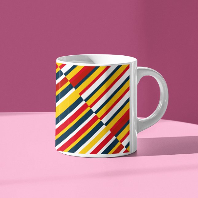 Multicolor Diagonale Streifen Kaffeetasse (mugs and cups)