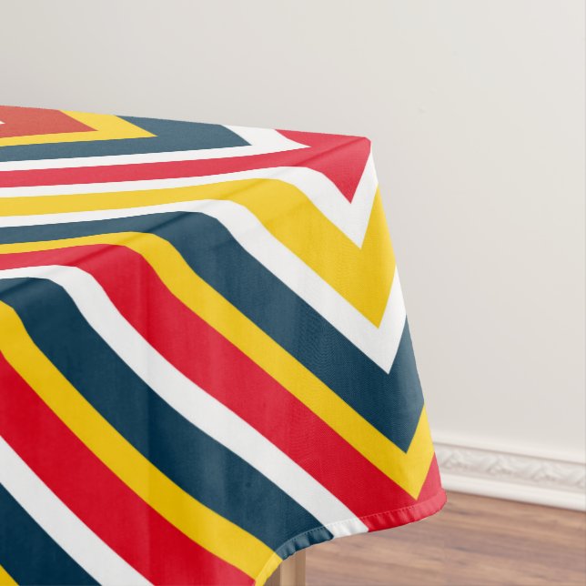 Multicolor Diagonale Streifen Tischdecke (Beispiel)
