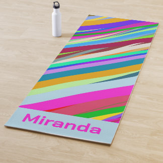 Multicolor-Diagonalmuster Yoga Mat Yogamatte