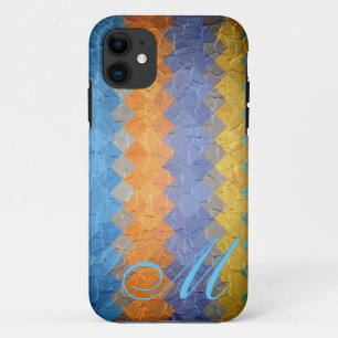 Multicolor-Diamantmuster und Monogramm 3 Case-Mate iPhone Hülle