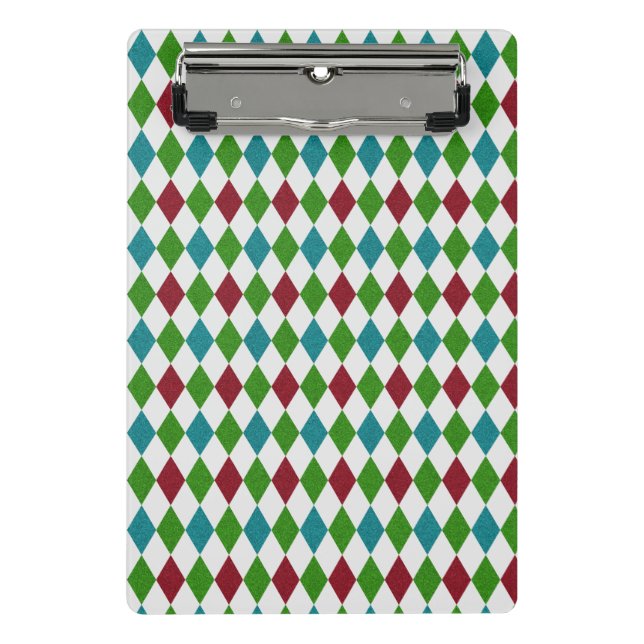 Multicolor Diamond Glitzer Mini Klemmbrett (Vorderseite)